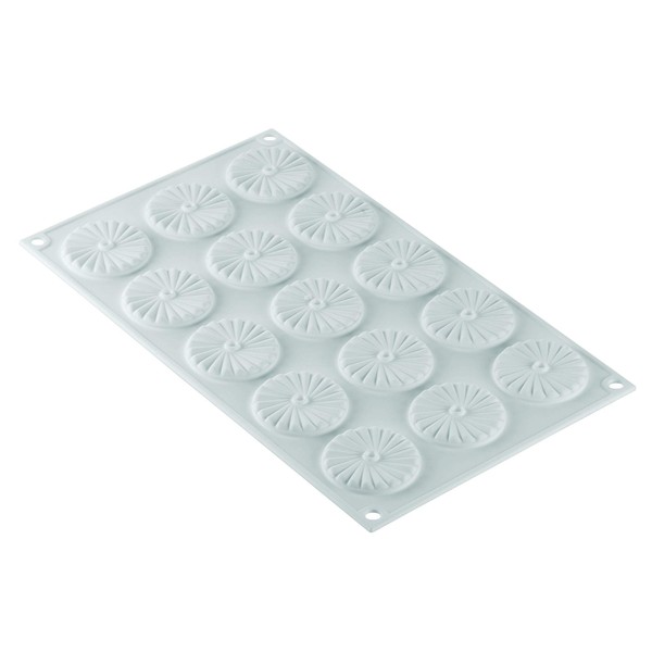 Silikomart Plissé 7 Silicone Mold with 15 Cavities, Each 1.77