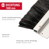 Gedotec Strip Brush Door Brush Door Seal, Black , 1000