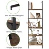 aboxoo Ladder Shelf Open Bookshelf 5-tier Wood Wall-mounted Bookcase Storage