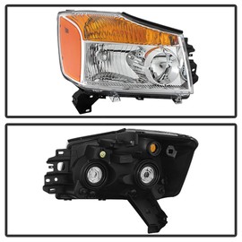 ACANII - For 2004-2015 Nissan Titan 04-07 Armada Pickup Headlights Headlamps Driver + Passenger Side Pair Set