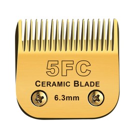 5FC Blade Fellpflege-Haarschneidemaschine, Ersatzklinge, kompatibel mit Andis Dog Clipper/den meisten Oster A11/Wahl KM Series Haustierschneidemaschinen (5FC: 6,3 mm), Gold