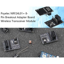 Pxyelec Black Socket Adapter Board For 8PIN NRF24L01 Wireless Transceiver Module Pack of 5