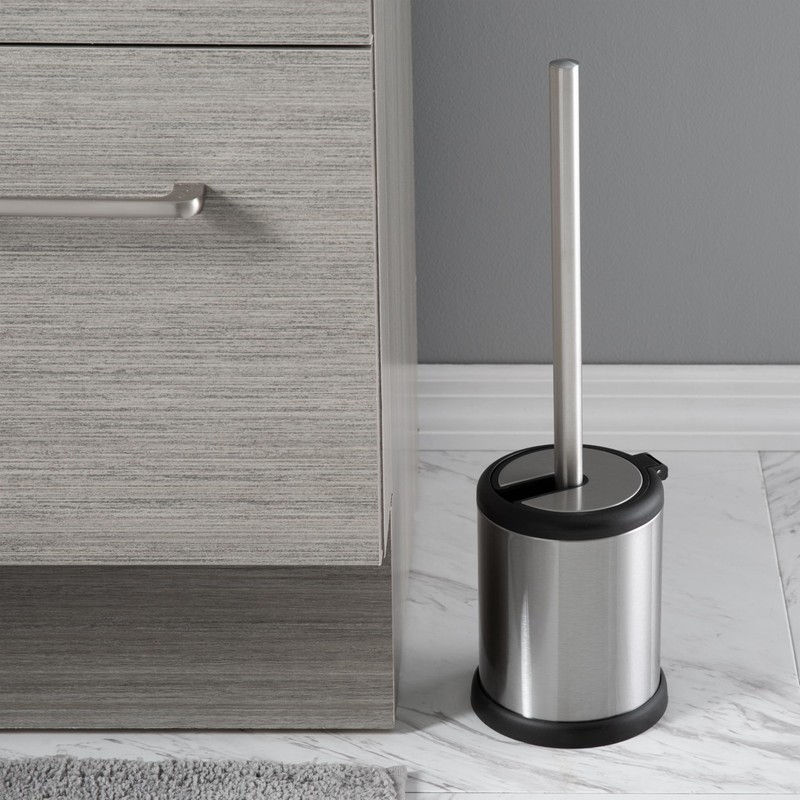 Bath Bliss Toilet Brush and Holder | Self Closing Lid