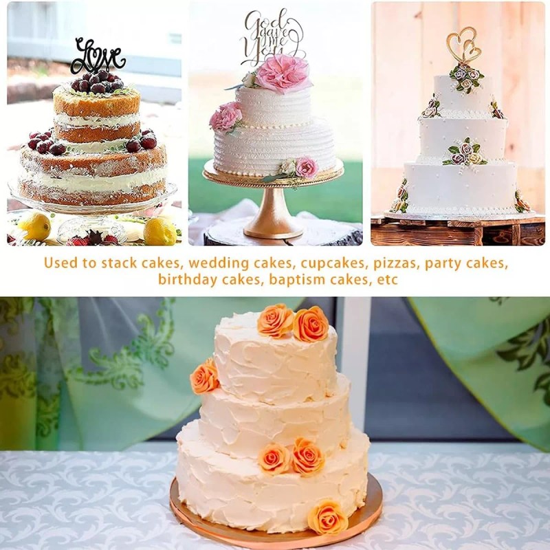 Lecute Varillas Sujetador Pisos Pastel Soporte Postres Columnas