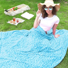 ZHIKU Cozy Fleece Blanket Soft Light Blue Throw Blanket Lightweight Flannel Throw Blanket 50"×60"