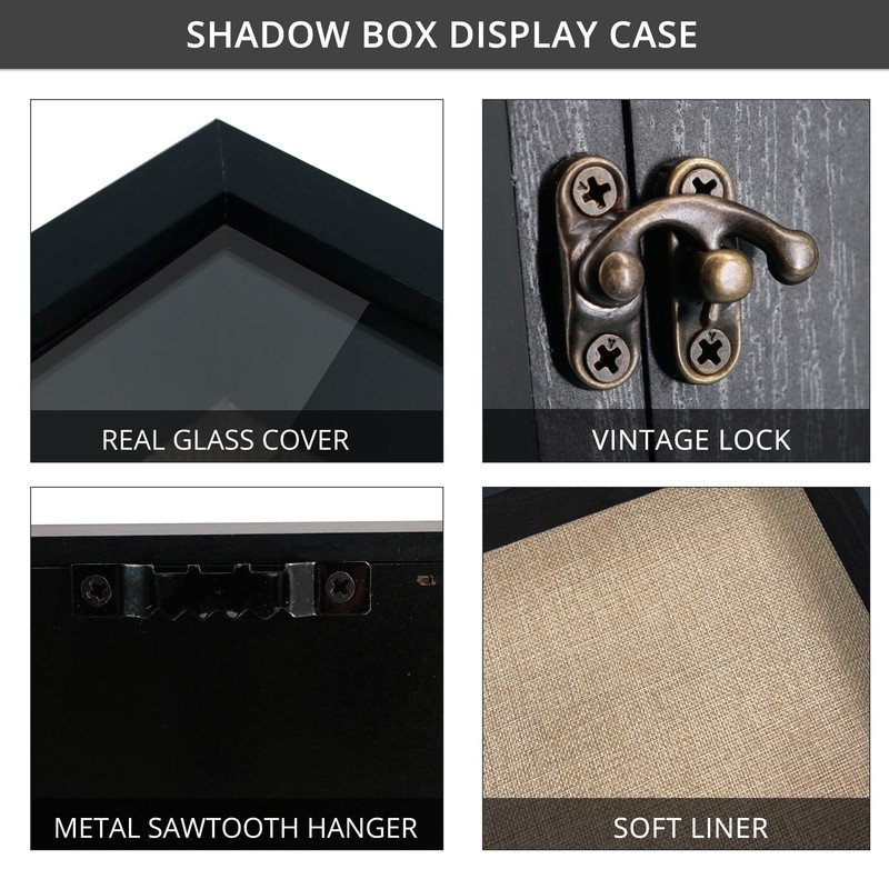 GraduationMall Black 20 x 25 cm 3D Picture Frame Deep