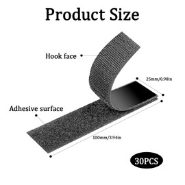 30 Pcs Velcro Tape, Velcro Dots,for Office,Home Carpet, Sofa Cushion, Etc, Heavy Duty Double Sided Tape (10 cmx 2.5cm)