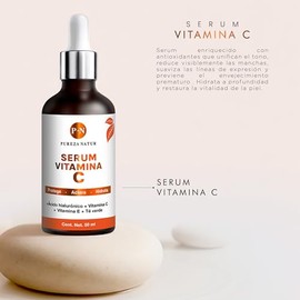 Serum Vitamina C y Ácido hialurónico facial mujer y hombre anti edad hidratante para la cara y piel