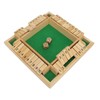 Four Sided Flop Game for Kids Adults Wooden Board Game
