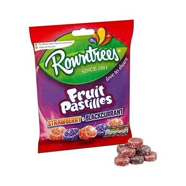 Rowntree's Red and Black Fruit Pastilles Sharing Bag 150g x2