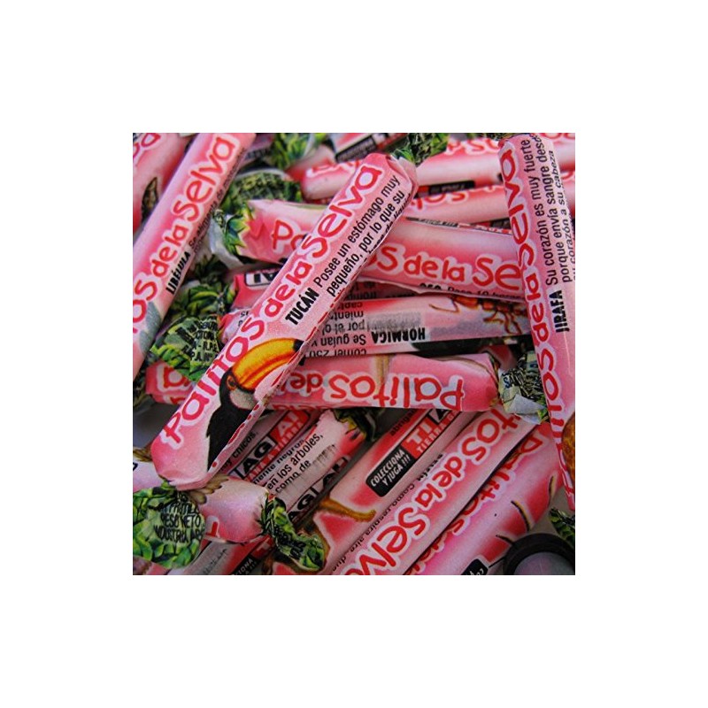 PALITOS de la SELVA Caramelos Masticables Sabor Frutilla y Vanilla