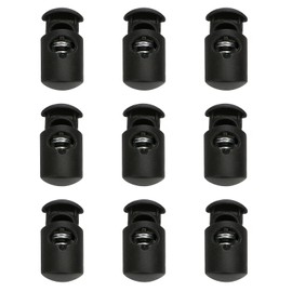 DELUXEFOX Spring Cord Stoppers, 50 Pieces, Hole Diameter Approx. 0.2 inches (6 mm), String Fasteners, 2 Hole Cord Stoppers, Rope Stopper, Replacement Repair Rope Stopper, Spring Design Mechanism