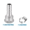 sourcing map 304 Stainless Steel Barb Hose Fitting Connector Adapter