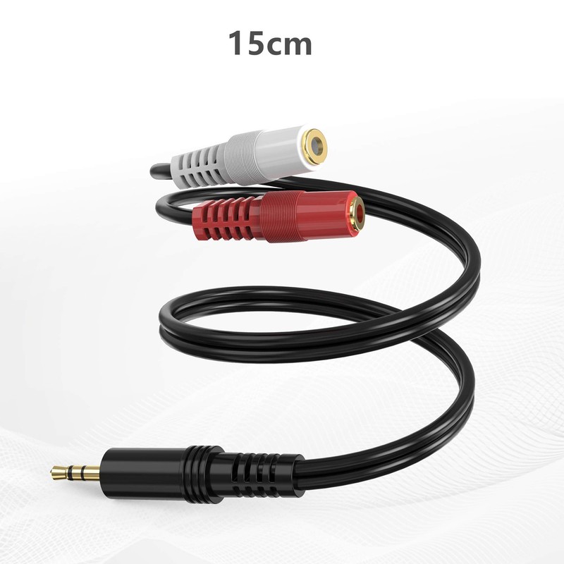 Stereo Mono Converter Cable 3.5mm Mini Plug 3 Pole Male