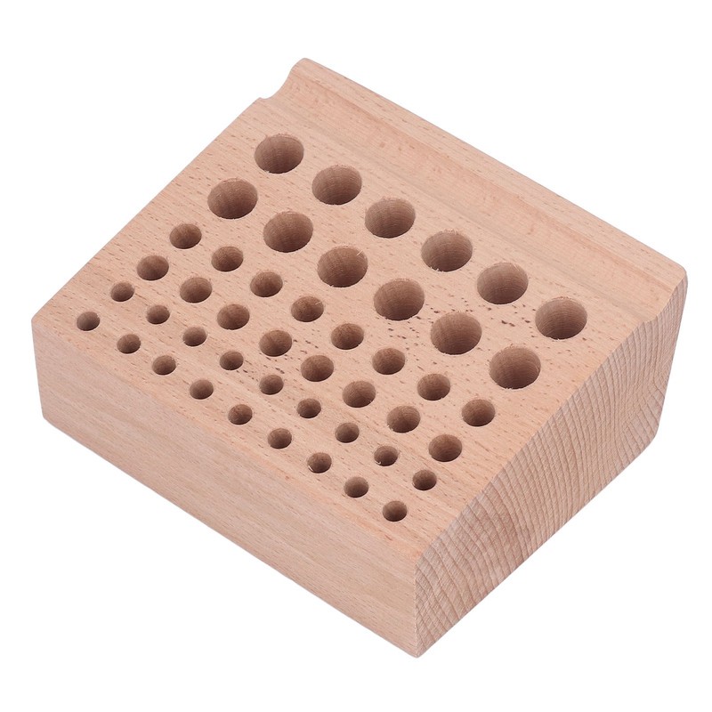 Leather Tool Holder 46 Holes Beech Wood Professional Leather Tool