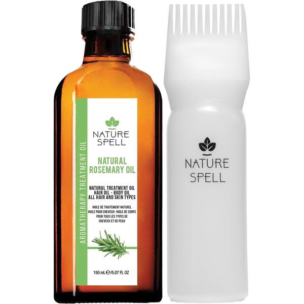 Nature Spell Rosemary Oil for Hair with Hair Oil Applicator