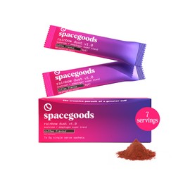 Spacegoods Rainbow Dust - 7 Day Sample Pack, Made in England & Cruelty Free, Lions Mane, Chaga & Ashwagandha, Experience Sharper Focus, Energy & Calm, 80 mg Natural Caffeine, Coffee Flavour