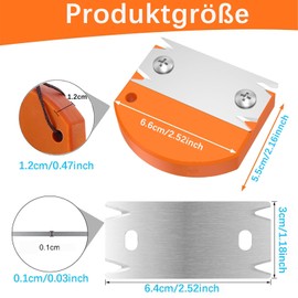 Yuentoen Veneer Edge Cutter, Single-Handed Planer for Woodworking, Manual Edge Banding Cutter with 1 Replacement Blade, Non-Slip Hand Planer for Wood, PVC, ABS Edge Cutter, Edging Tape (Orange)