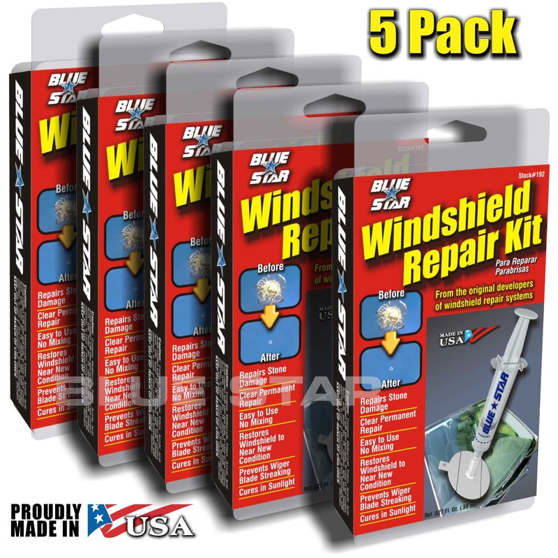 Blue Star Do-It-Yourself Windshield Repair Kit .027 Fl Oz. (5)