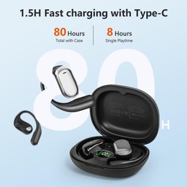 AI Translation Earbuds Real Time, 3-in-1 Translator Earbuds 144 Languages & Accents, Audifonos Traductores Inglés Español,Open Ear Wireless Headphones with Charging Case fit iOS & Android