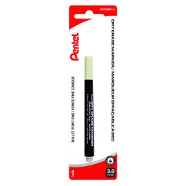 Pentel Dry Erase Marker, 3.0mm Bullet Point, Markers for Whiteboards, Ideal for Classrooms, Free of Harmful Chemicals, Black Ink, MW5SBP-A, 1 Pack