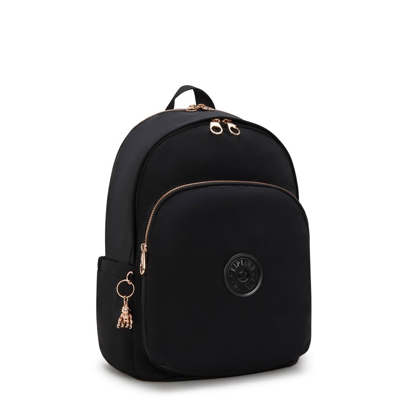 Kipling Delia Medium Backpack Blck Rose Spice