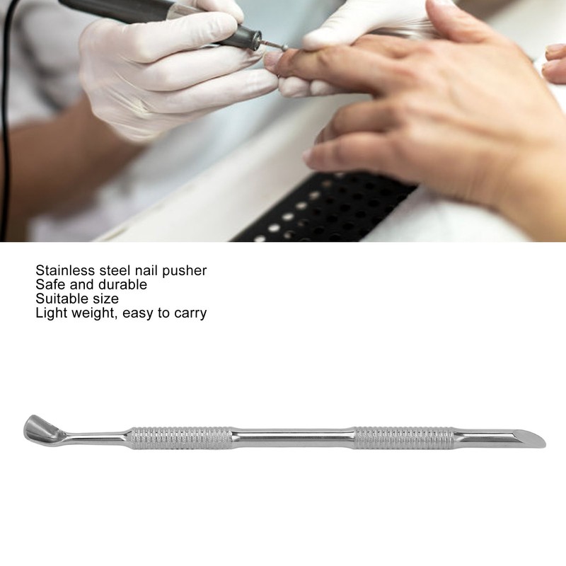 Cuticle Pusher Dual Sided Stainless Steel Slip Resistant Manicure Pedicure