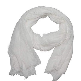 beybey Women's Scarf Wonderfully Soft, Breathable and Gentle on the Skin, White
