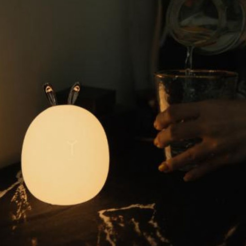 Silicone Night Light USB Rechargeable LED Light Source Cute Rabbit