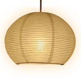 Spherical Dome Shaped Premium Fine Line Paper Lantern Lampshade, White (16"W x 12"H)
