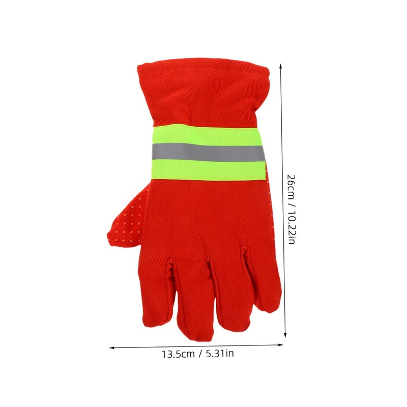 IWOWHERO Insulated Firefighting Gloves Non Slip Heat Resistant Extrication Gloves