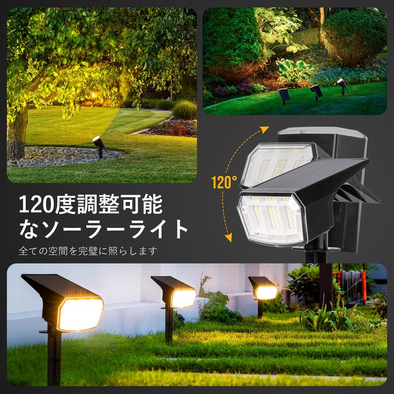 Solar Light, Outdoor, Spotlight, Solar Charging, Light Sensor, Equipped with