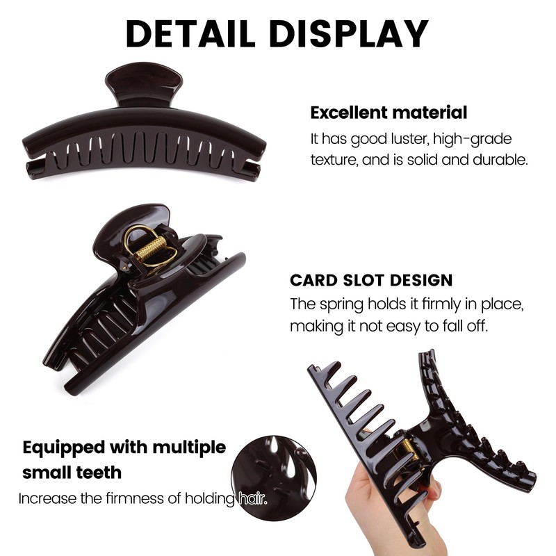 Extra Large Claw Clips for Thick Hair, Non-Slip Jaw Clips