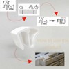 Pack of 8 clamp supports for blinds, universal plastic clamp