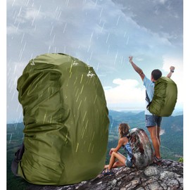 GreatRise Rain Cover for Backpacks Waterproof Backpack Cover School Bag Rain Cover Backpack Protection Backpack Waterproof Cover for Outdoor Camping Hiking Climbing Riding Silver 45L
