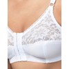 Wonderbra Womens Plus-Size JMS Front Closure Wireless Bras, WHITE, D44