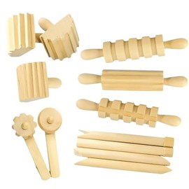 Anthony Peters AP/736/WDTN Wooden Dough Tool Set 12 Pieces, for 3 years and above