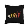 Still Rings Gymnastics Evolution Design Male Gymnast Men Throw Pillow