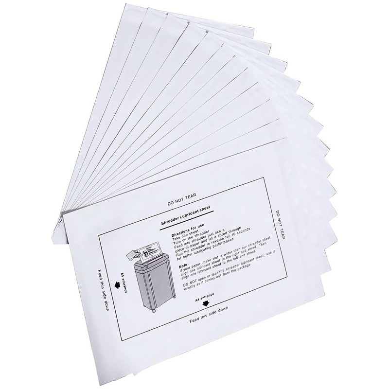 General Office Shredder Oil: 48 Set Universal Shredder Lubricant Sheets