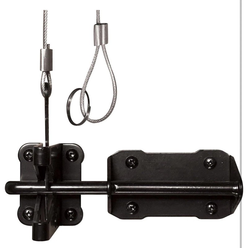 Nuvo Iron GLWHD Black Galvanized Steel Heavy Duty Gate Latch