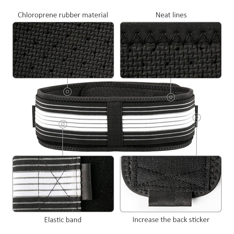 ZGDEIWGF 1 Lower Back Support Belt, 1 Storage Bag, Lumbar