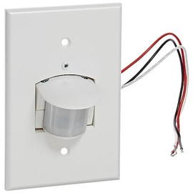 RAB Lighting SB500W Smart Box with Wall Plate, 500W Power, 120V AC, 60 Hz, 180 Degrees View, White