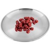 TTZEZE 304 Stainless Steel Plates,Silver Round Dinner Dishes,Feeding Serving Camping