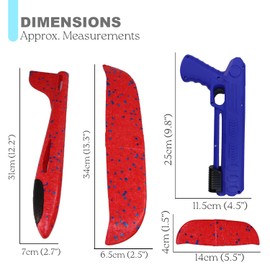 Navoys Pack of Two Foam Gliders with Launcher - Children's Airplane Flying Toys, Glider Planes for Kids, Outdoor Garden Activities, Foam Aeroplanes