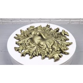 Ebros Gift Cast Iron Antiqued Forest Spirit Goddess Celtic Greenwoman Ent Face Wall Decor