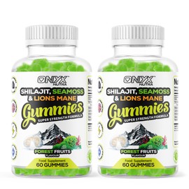 Shilajit, Sea Moss & Lion's Mane Gummies - 3000mg Adaptogen Blend with Vitamin D3 & C - 3 in 1, Immune Support & Energy Booster 85+ Trace Minerals - Vegan Friendly- 120 Gummies (60 Servings)