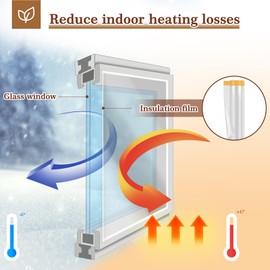 Yotache Window Insulation Film for Winter, POF Shrink Film 63 Inch x 393 Inch Long, Insulates 10 Standard Indoor Windows Seal Up Drafty Windows Keep Warm in Winter, 1 Roll Clear