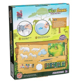 Fun Express DIY Wild Animal Scultpure Painting Kit, All in One Kids Craft Kit, Birthday and Everday Gifts, Great for Creative Acitivity for Home and School