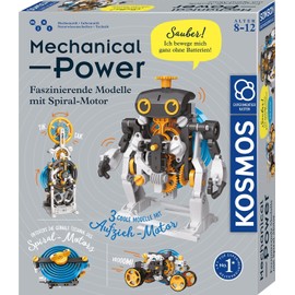 Kosmos Kosmos ‎620783 Mechanical Power, Entdecke spielerisch Mechanik, Bausatz mit Spiral-Motor für Rennauto, Roboter und Timer, Experimentierkasten für Kinder ab 8-12 Jahre Bunt
