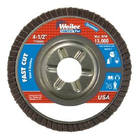 Weiler Vortec Pro Type 29 Non-Woven Zirconium Flap Disc - Medium Grade - 4 1/2 in Dia 7/8 in Center Hole - 13000 Max RPM - 31310 [PRICE is per DISC]